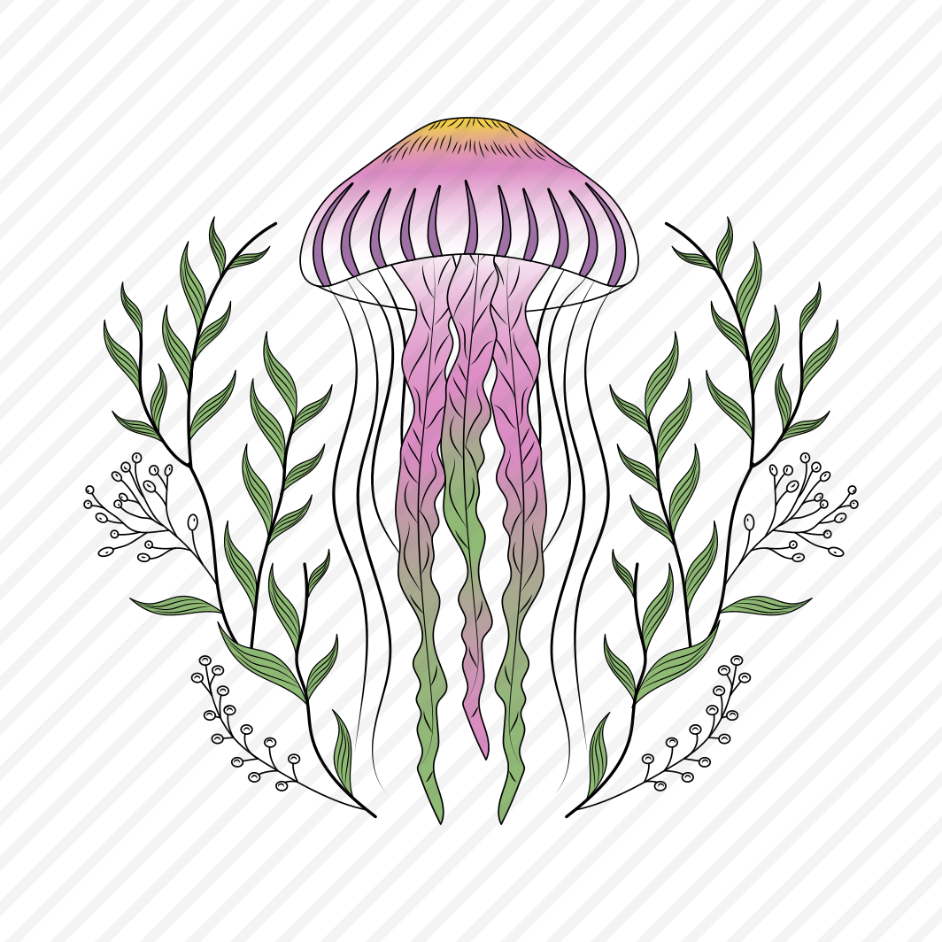 Glowing Jellyfish, Sea Jelly, Cnidarian, Creature, Nature preview