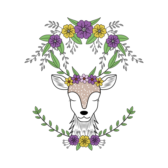 Majestic Deer, Reindeer, Animal, Stag, Creature illustration