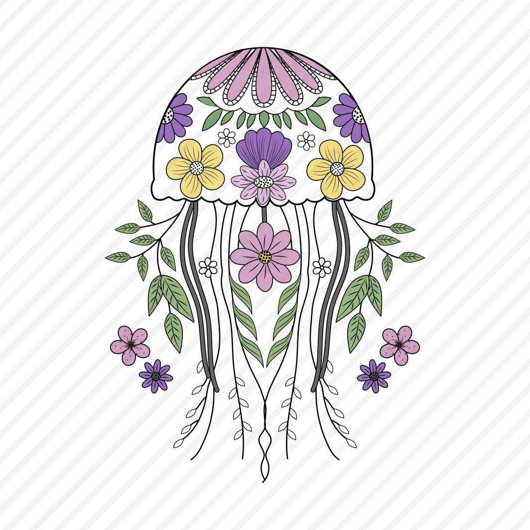 Ornate Jellyfish, Sea Jelly, Cnidarian, Creature, Nature,icons preview