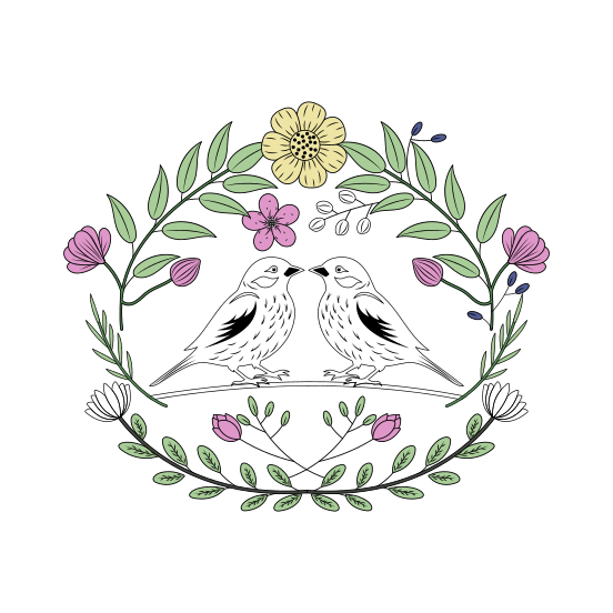 Sparrow Family, Passerine, Bird, Nature, Specie illustration