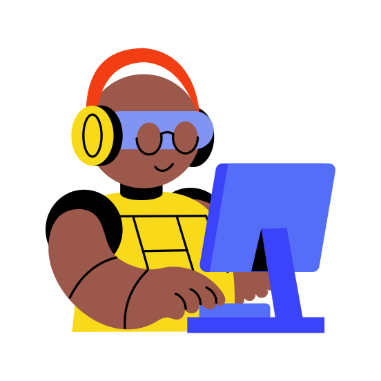 Ai Robot, Bot, Assistant, Working, Technology illustration