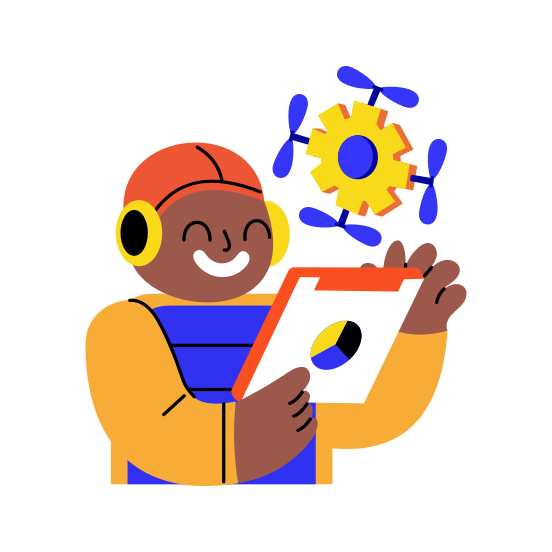 Ai Technician, Researcher, Analysis, Technology, Automation illustration