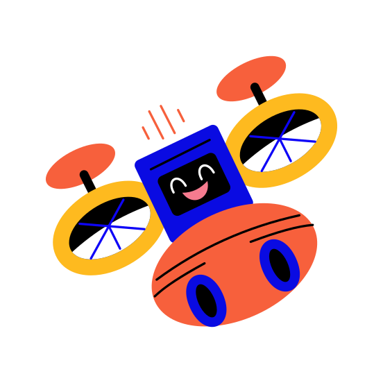 Autonomous Drone, Flying, Quadcopter, Technology, Device, illustration