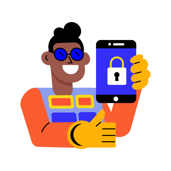 Encrypting Data, Security, Protection, Cybersecurity, Locked illustration