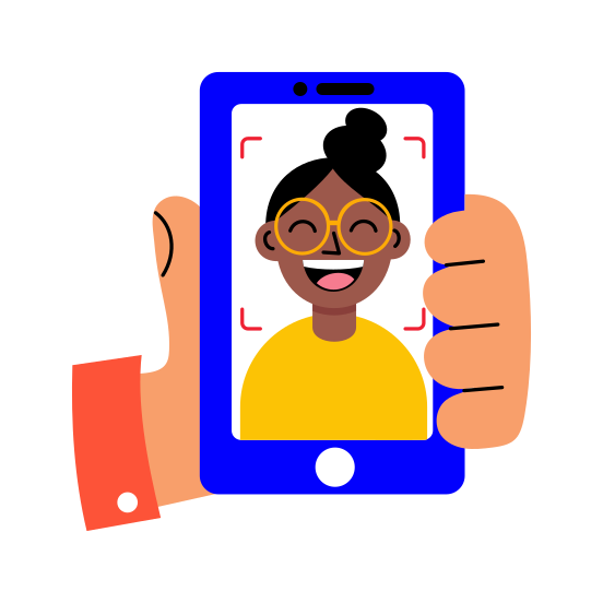 Face Recognition, Scanning, Verification, Authentication, Technology illustration