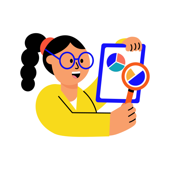 Insights, Research, Searching, Statistics, Evaluation illustration