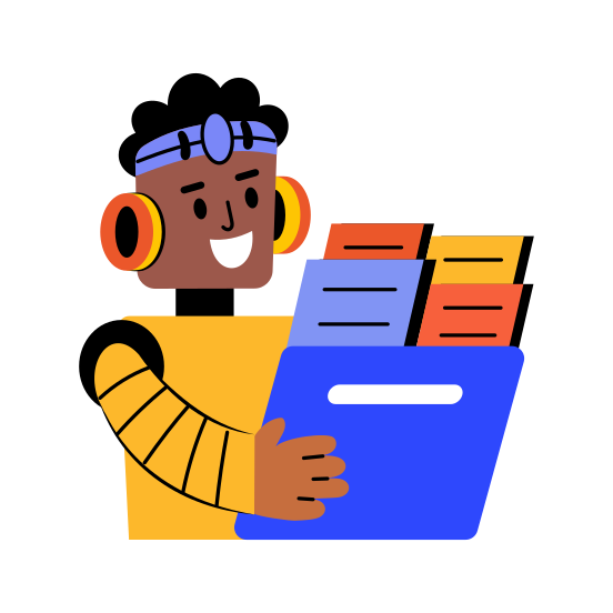 Organizing Files, Documents, Managing, Technology, Ai, illustration