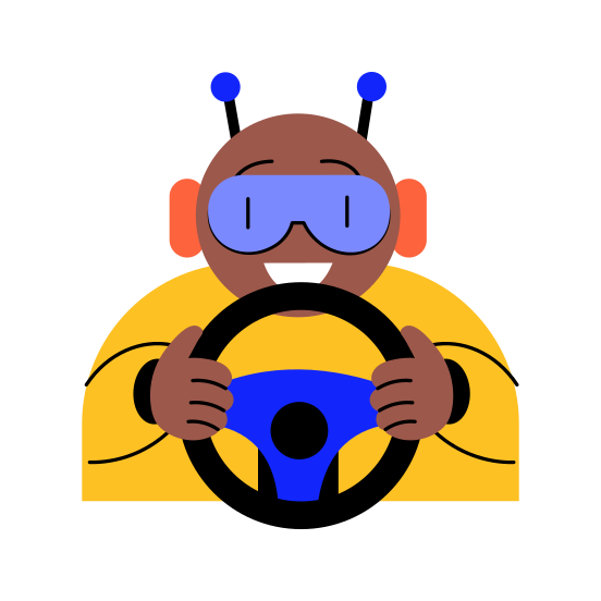 Robot Driver, Travel, Bot, Assistant, Automation illustration