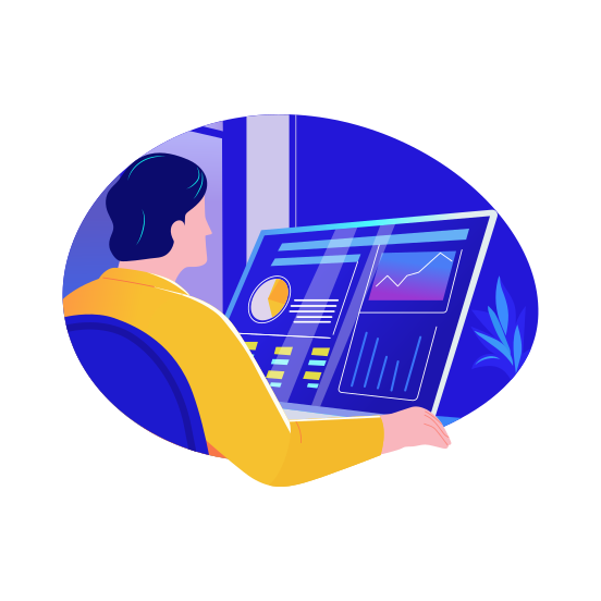 Ai Analyst, Statistician, Auditing, Report, Dashboard illustration