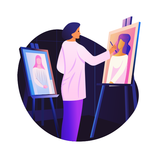 Ar Artist, Canvas Art, Painter, Artwork, Nft illustration