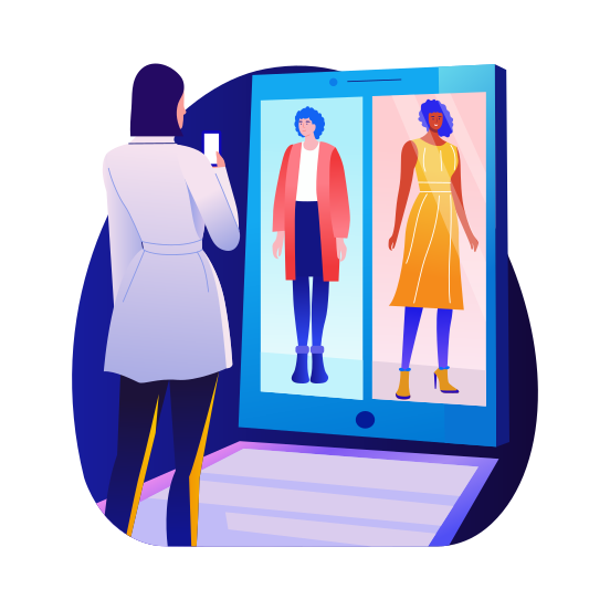 Ar Fashion, Dressing, Clothing, Shopping, App illustration
