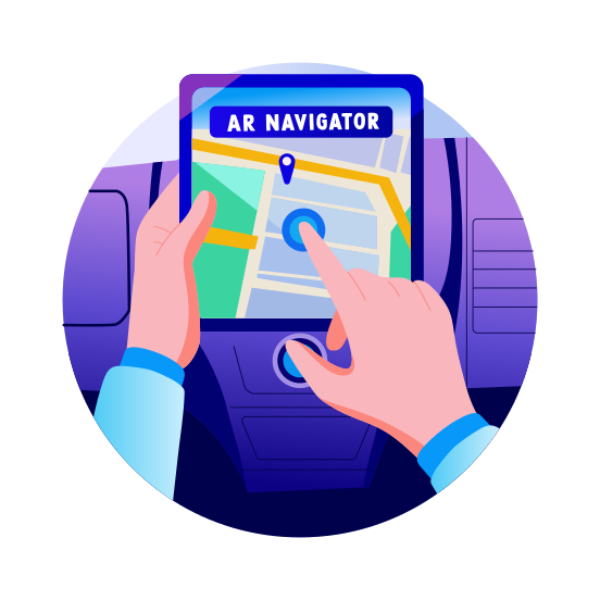 Ar Navigator, Location, Map, Gps, App, illustration