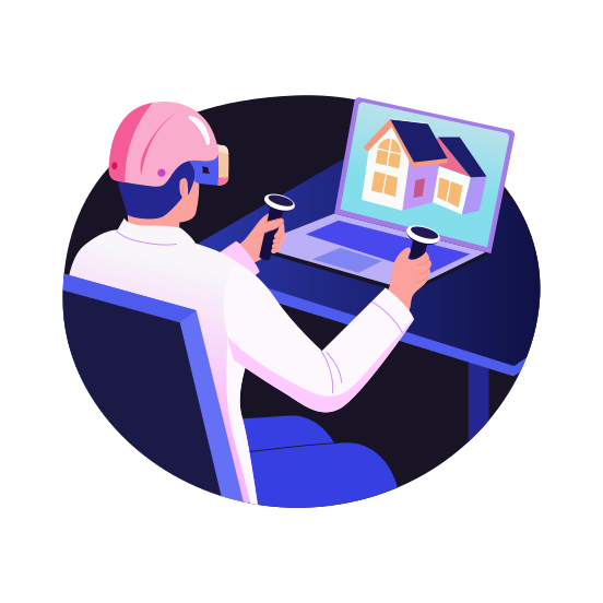 Ar Tour, Simulation, Vr, Technology, Travel illustration