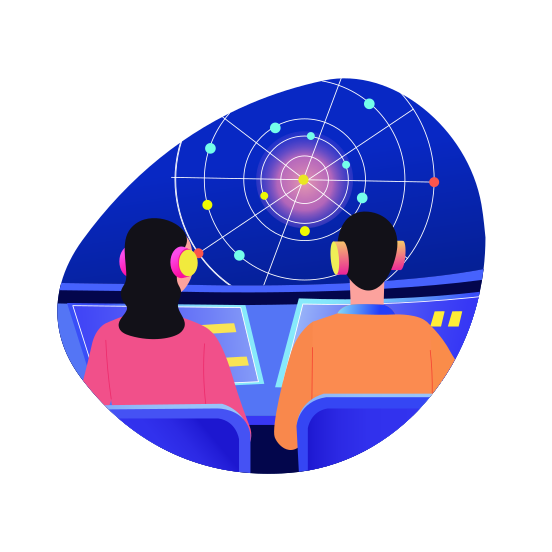 Atomic Collision, Simulation, Physics, Technology, Science illustration