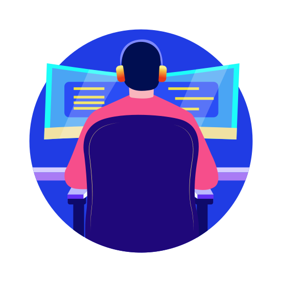 Developer, Coder, Programmer, Software Engineering, Character illustration