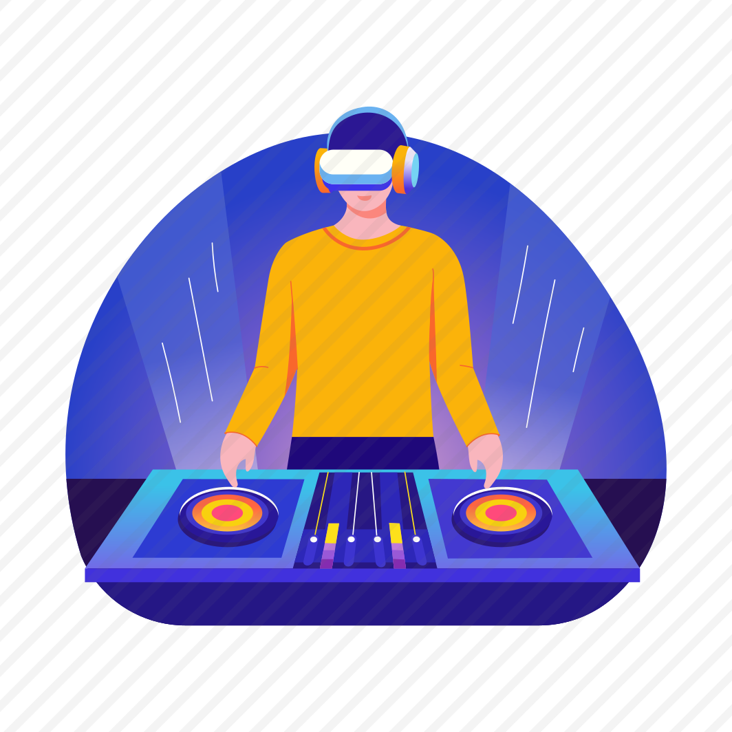 Dj, Sound Mixer, Turntable, Music, Vr Technology, preview