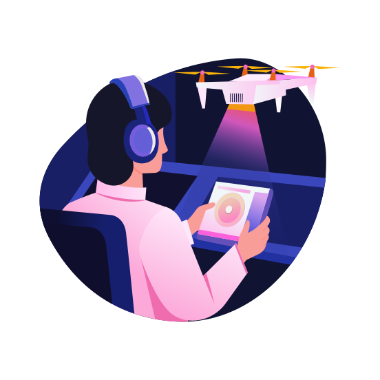 Drone Operator, Drone Pilot, Uav, Quadcopter, Technology, illustration