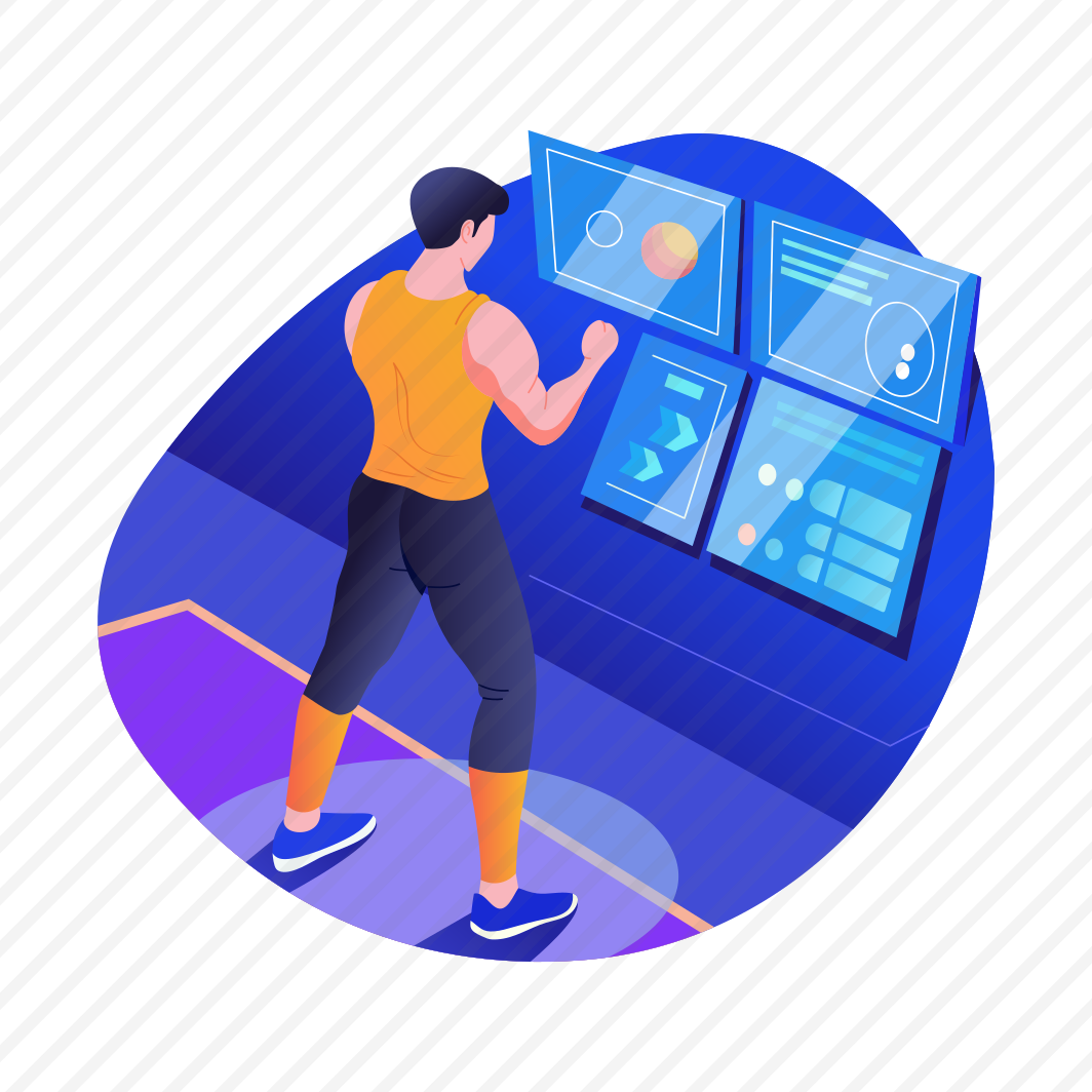 Fitness Enthusiast, Exercising, Exertion, Gym, Technology preview