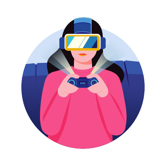 Gaming Experience, Entertainment, Vr, Technology, Glasses, illustration