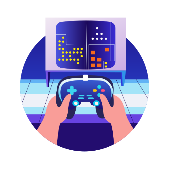 Gaming, Gamepad, Game Console, Entertainment, Technology illustration
