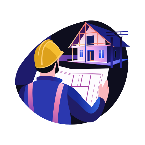 Home Builder, Function Object() { [native Code] }, Engineer, Real Estate, Contractor illustration