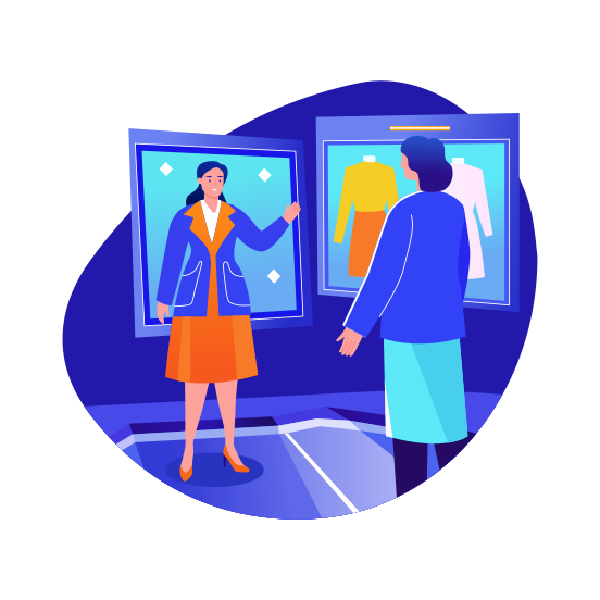 Virtual Fashion, Ar, App, Dressing, Simulation illustration