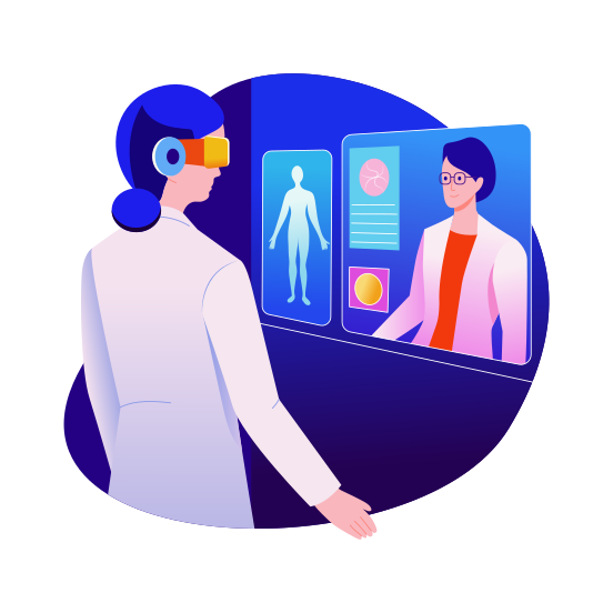 Vr Healthcare, Doctor, Checkup, Treatment, Medical, illustration
