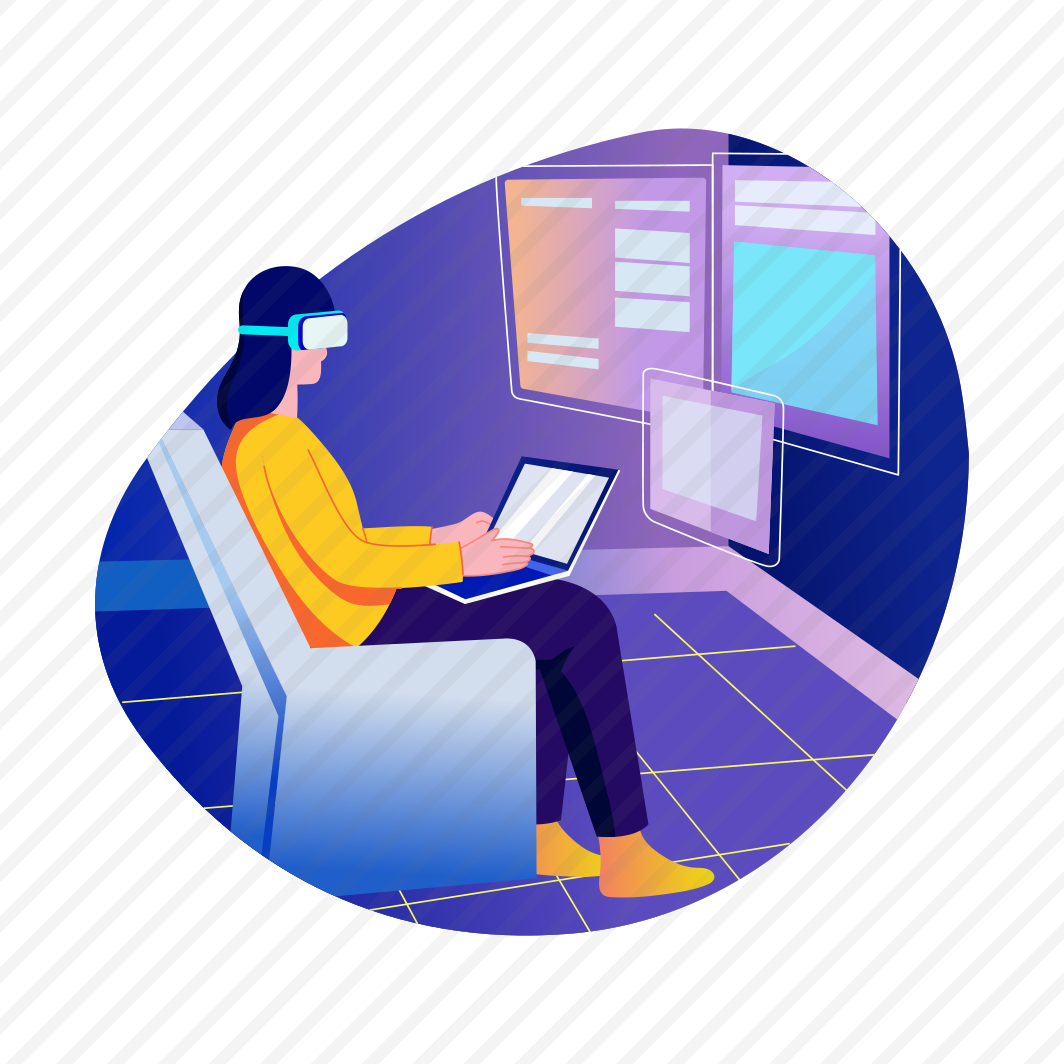 Vr Job, Working, Freelancing, Technology, Futuristic preview