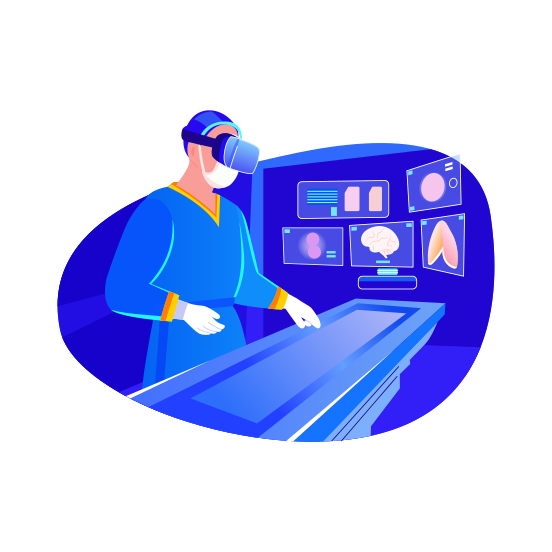 Vr Medical, Doctor, Healthcare, Diagnosis, Simulation illustration