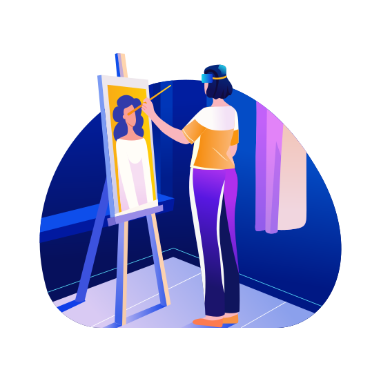 Vr Painting, Artist, Artwork, Painter, Nft illustration