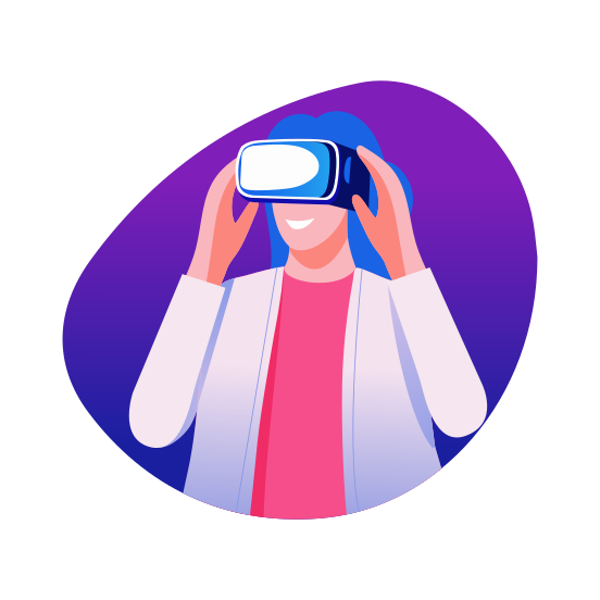 Vr Person, Glasses, Goggles, Technology, Futuristic illustration