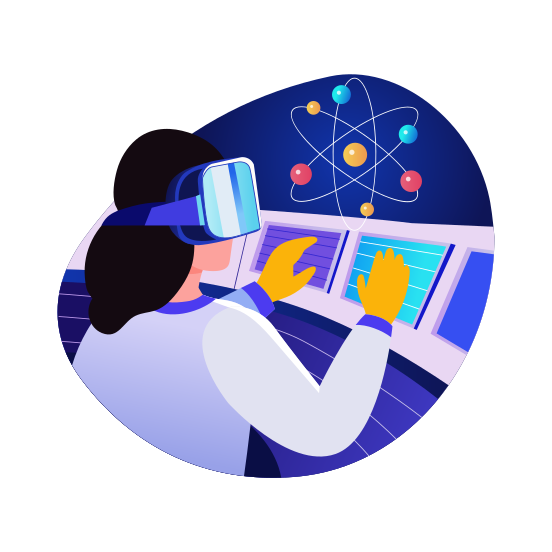 Vr Physics, Science, Study, Learning, Simulation illustration