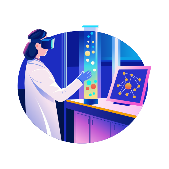 Vr Science, Laboratory, Testing, Scientist, Chemistry illustration
