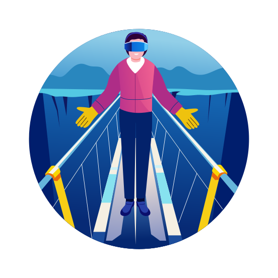 Vr Treatment, Meditation, Technology, Glasses, Futuristic illustration