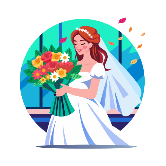 Bride Bouquet, Flowers, Blooming, Floral, Ceremony illustration