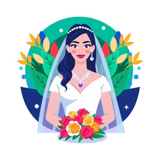 Bride, Marriage, Wedding, Ceremony, Happy illustration