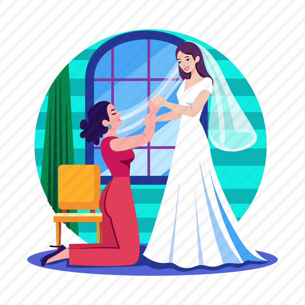 Bridesmaid, Helper, Assistance, Grooming, Bride preview