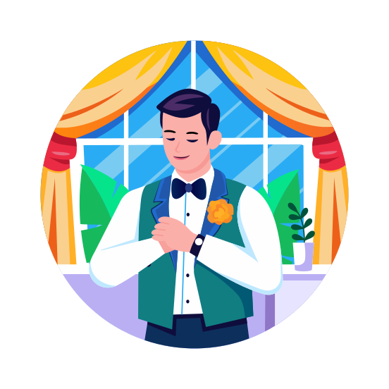 Groom, Husband, Wedding, Marriage, Ceremony illustration