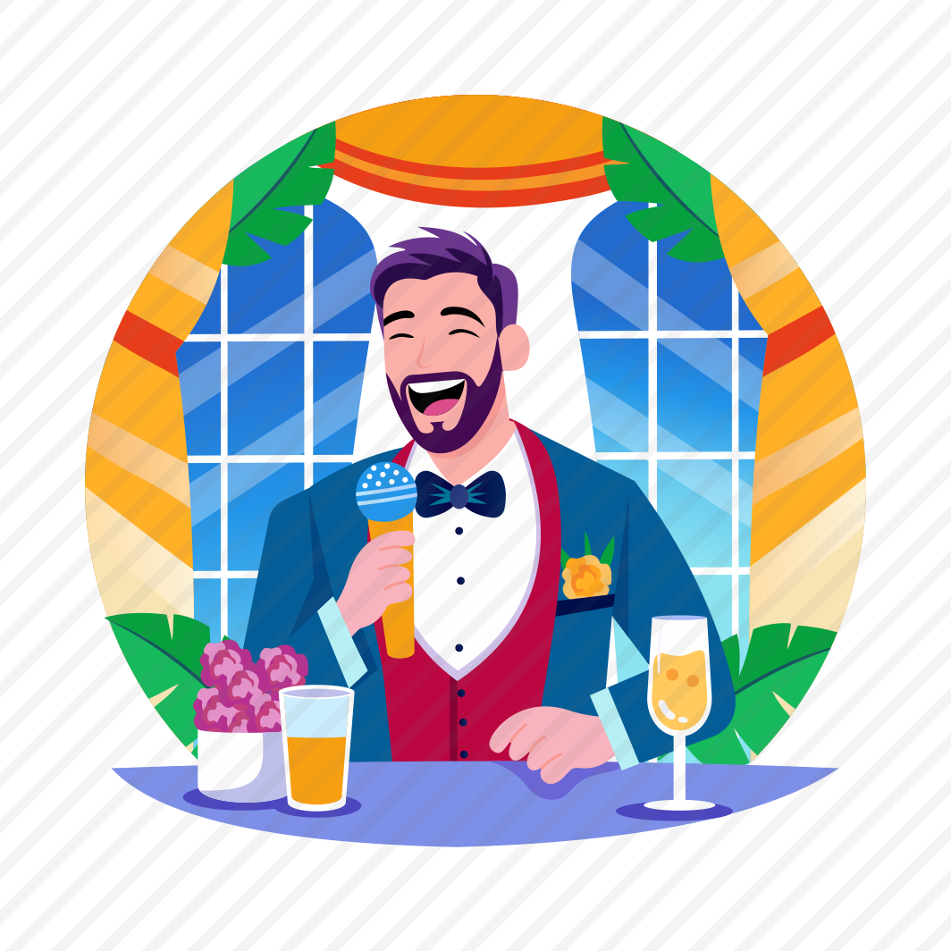 Groom Speech, Talking, Speaking, Laughing, Happiness preview