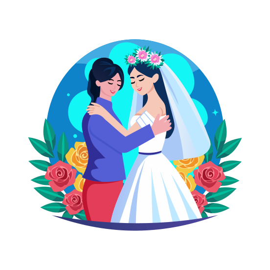 Mother Hug, Affection, Cuddling, Embracing, Motherhood illustration