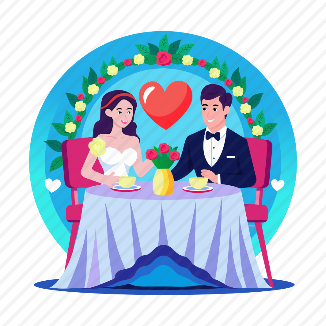 Wedding Dinner, Dining, Food, Couple, Marriage preview