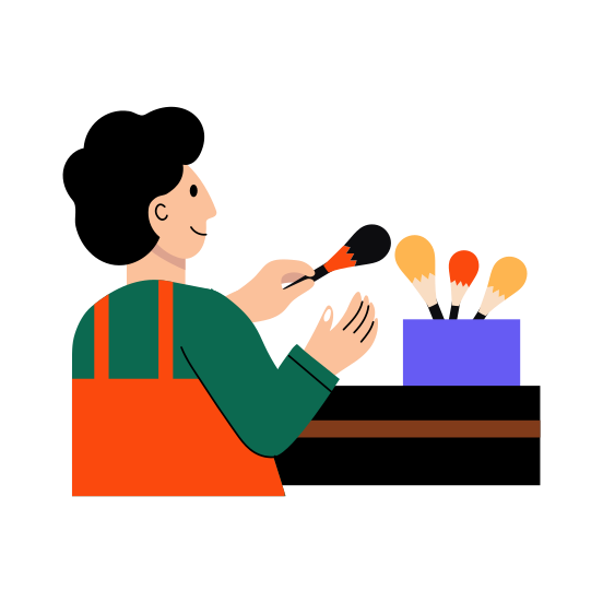 Artist Brushes, Painting Brushes, Creative, Activity, Hobby illustration