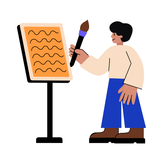 Artist, Painting, Canvas Art, Hobby, Activity illustration