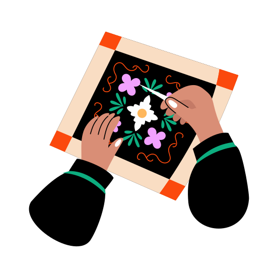 Embroidery, Needlework, Needlecraft, Artwork, Hobby illustration