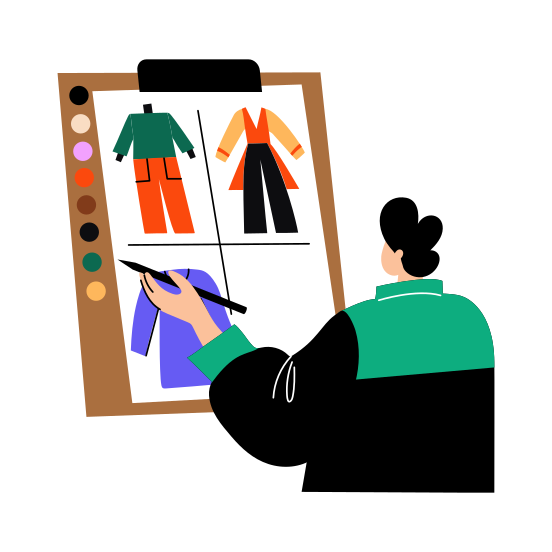 Fashion Designer, Sketching Dress, Crosquis, Dressmaking, Artist illustration