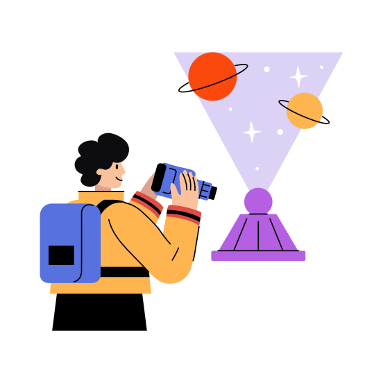 Futuristic Art, Hologram, Vr, Ar, Exploration illustration