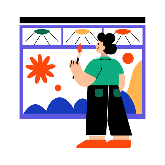 Paint Art, Painter, Muralist, Wall Art, Artist illustration