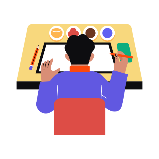 Paper Painting, Drawing, Hobby, Artist, Activity illustration