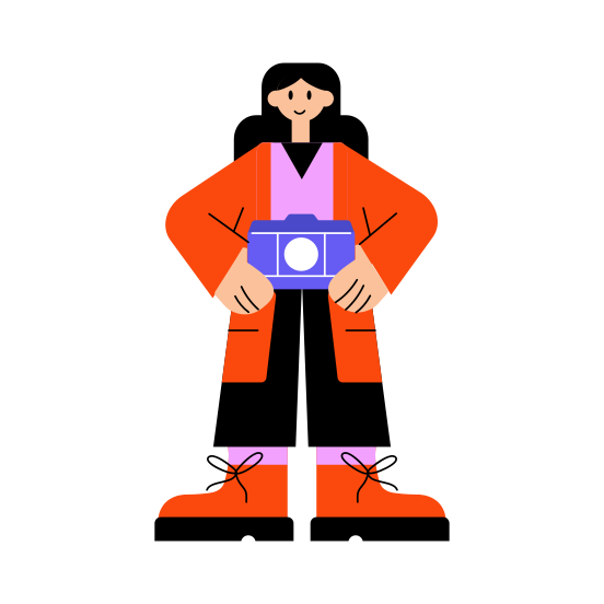 Photographer, Cinematographer, Cameraperson, Capturing, Character illustration