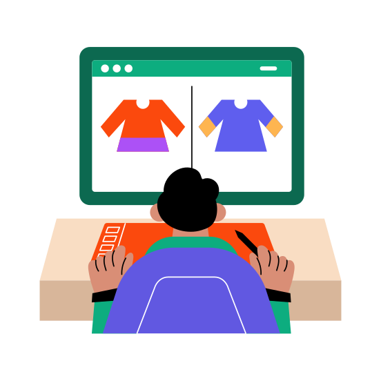 Shirt Designing, Fashion Designer, Software, Clothing, Working illustration